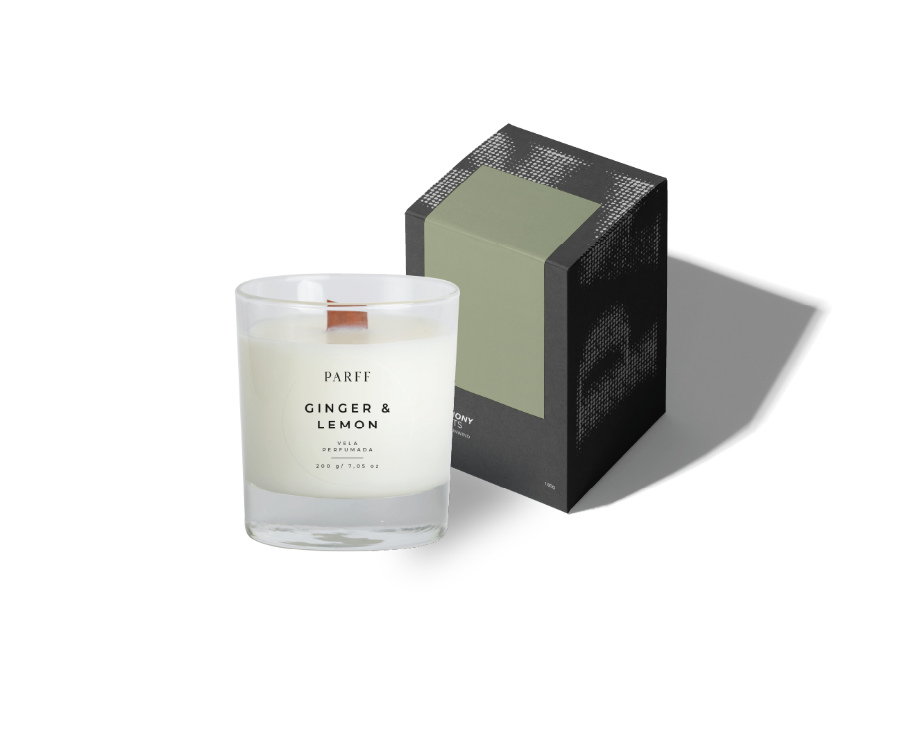 VELA PERFUMADA GENGIBRE E LIMÃO 200G 